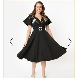 Unique Vintage Crane swing dress